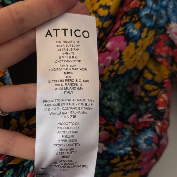 THE ATTICO Long Floral Dress sz 36 - Picture 12 of 12